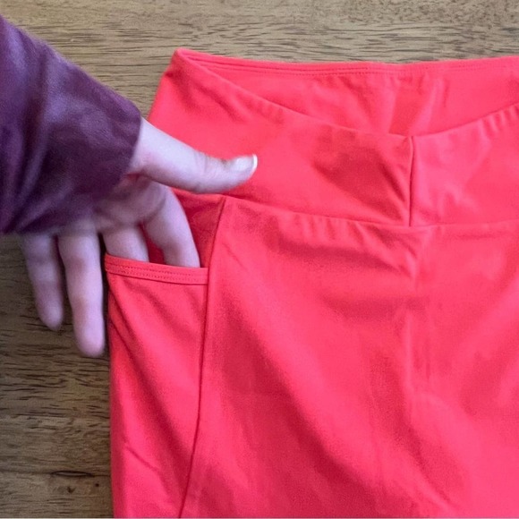 Gymshark Neon Pink Leggings With Pockets Size M - Picture 3 of 4